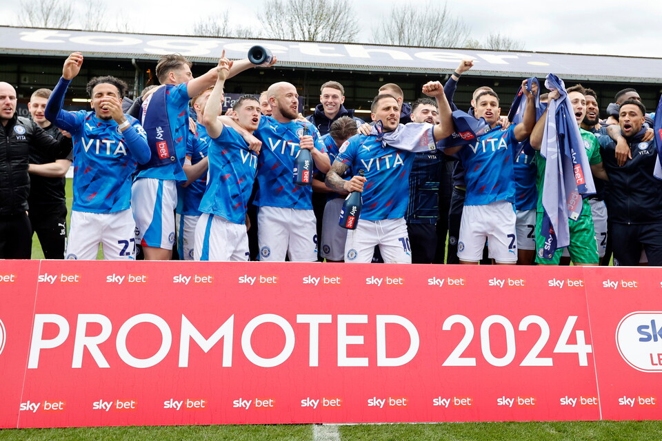 Stockport celebrate promotion