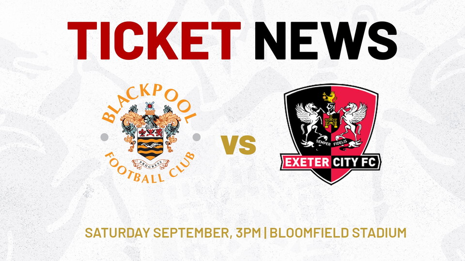 Blackpool ticket news