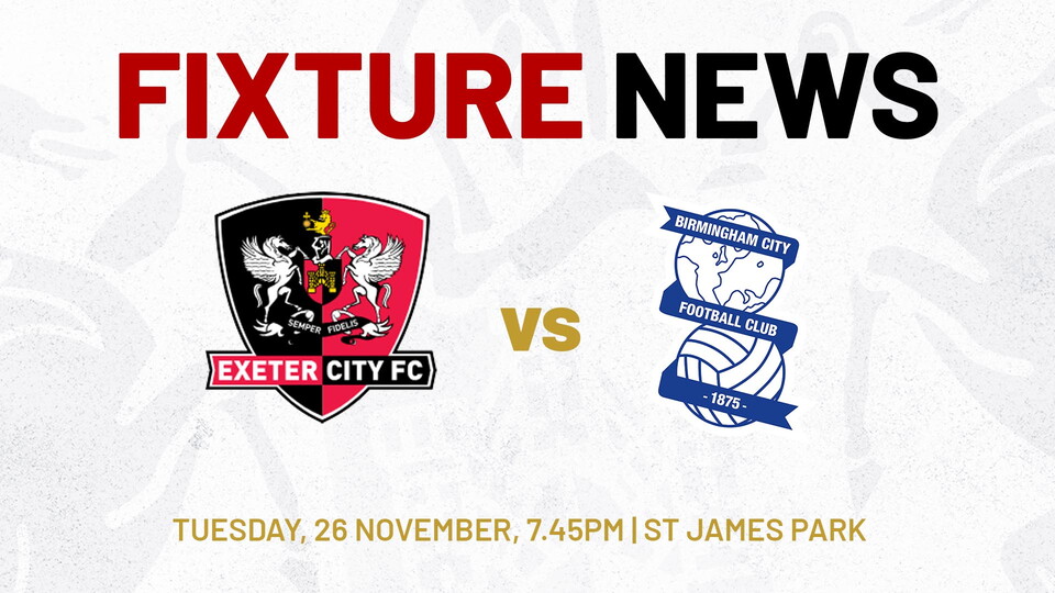 Birmingham fixture news image