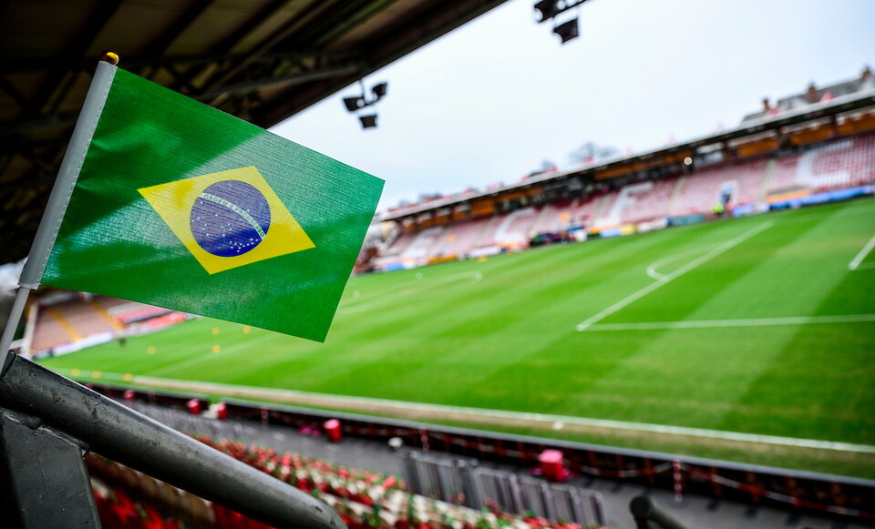 Brazil flags at St James Park