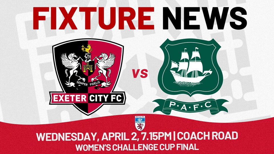 Fixture News for City v Argyle Women on Wednesday, April 2, 7.15pm at Coach Road in the Women's Challenge Cup Final