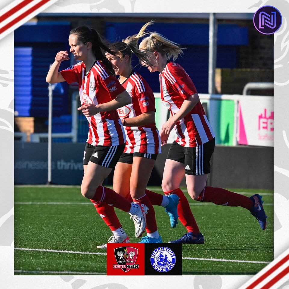 Sophie Gillies celebrating her goal with Sarah Stacey and Maya Kendell