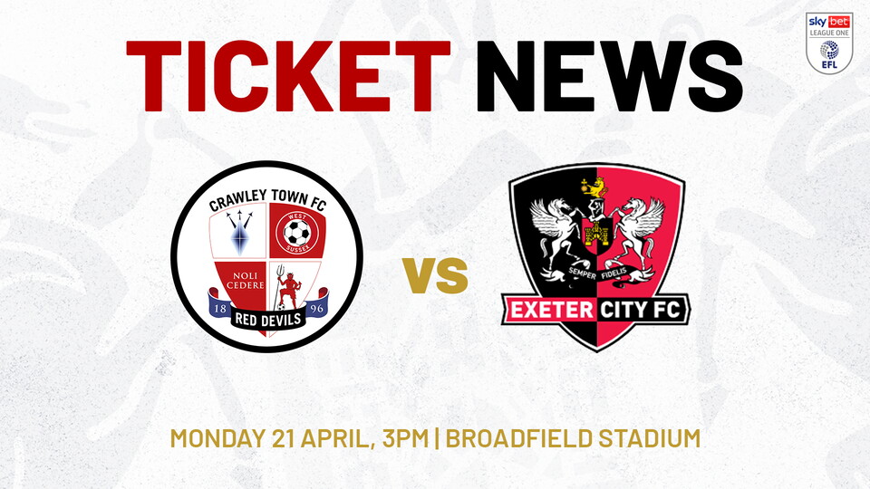Ticket News image for Crawley away game