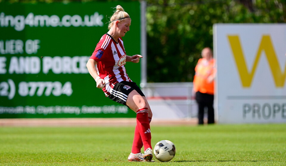 Sarah Stacey taking a penalty