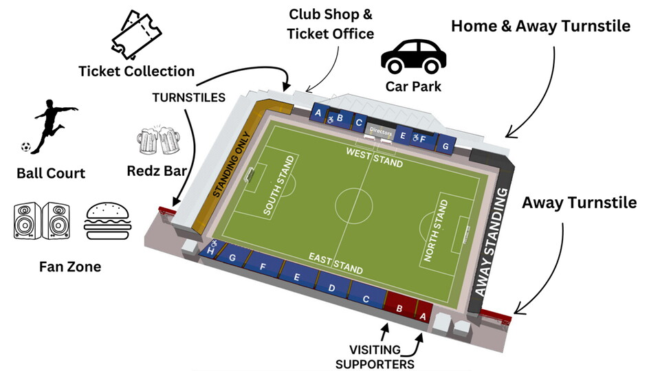 Crawley Town Stadium Map