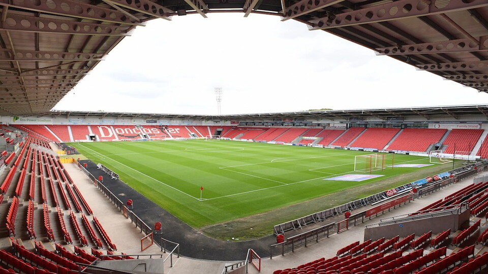 Panorama of Doncaster's stadium