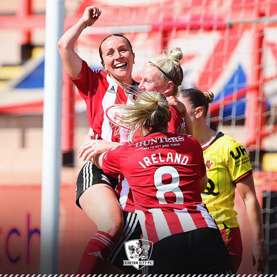 Image of Ishbel Zuurmond celebrating her goal against Watford