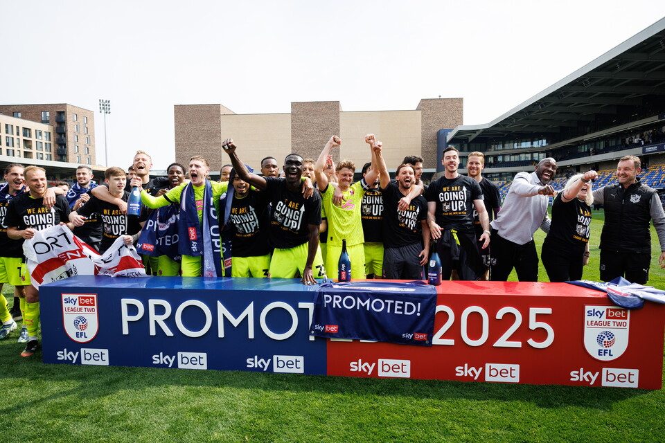 Port Vale celebrate promotion