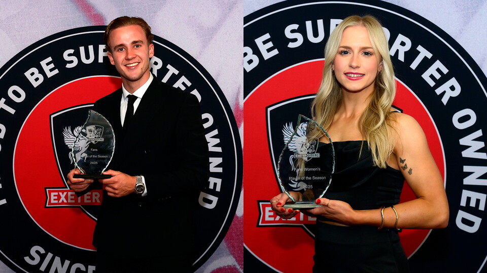 Players of the season Joe Whitworth and Amber Pollock