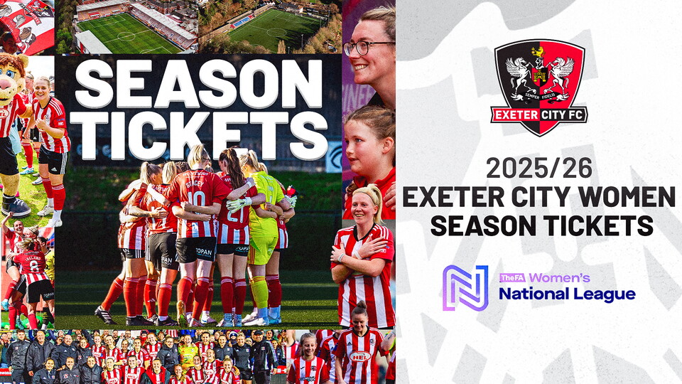 Season Ticket graphic for Exeter City Women 2025/26 Season Tickets