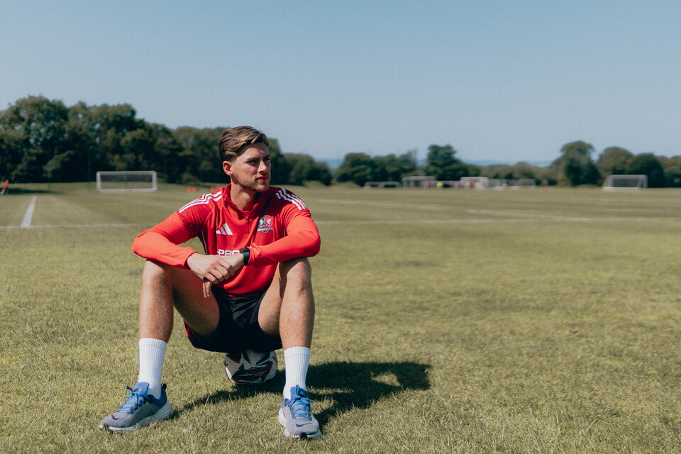 Luca Woodhouse at the training ground