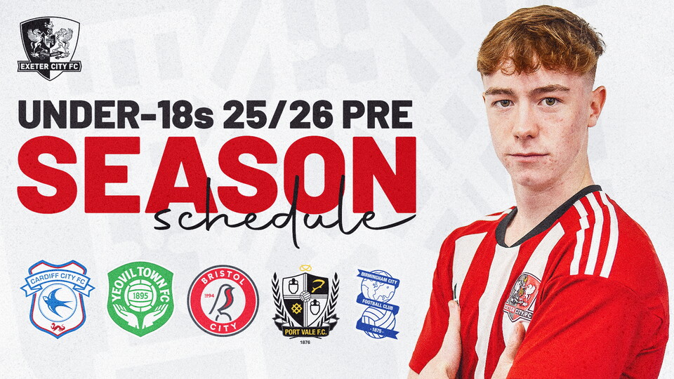 Graphic for Under-18 25/26 Pre Season Schedule 