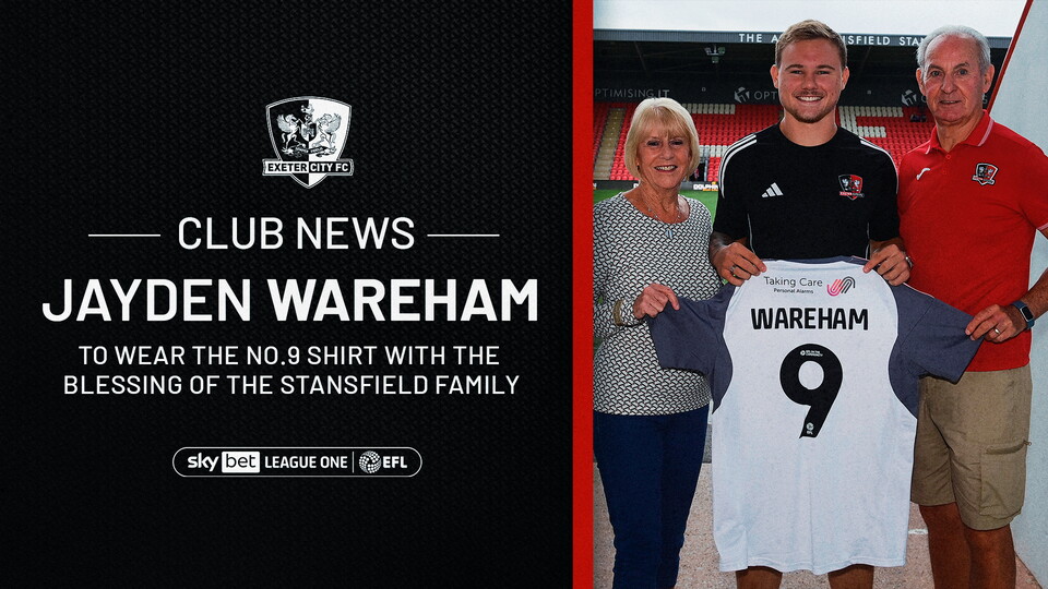 Jayden Wareham with the no.9 shirt