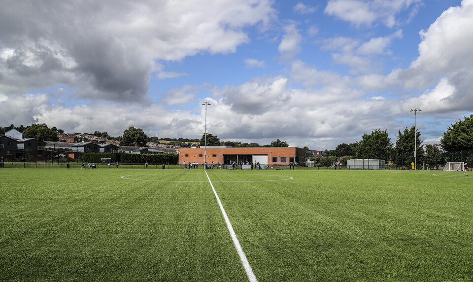 General View of Exwick Sports Hub on a sunny day