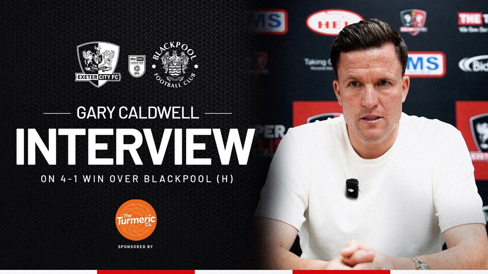 Gary Caldwell post Blackpool H interview image
