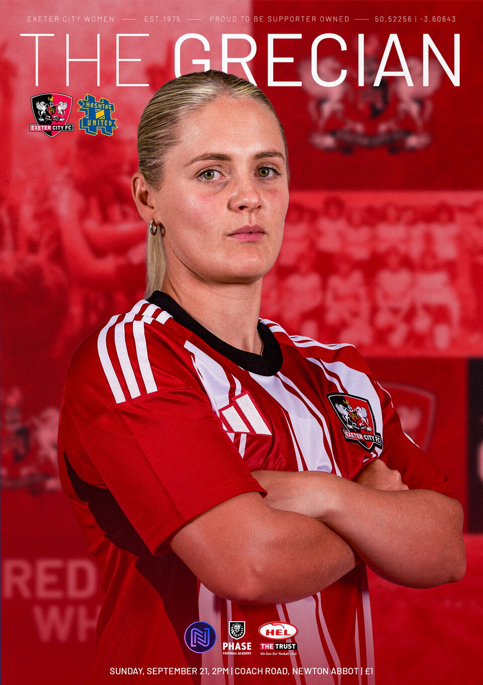 Programme cover for Exeter City Women v Hashtag United Women
