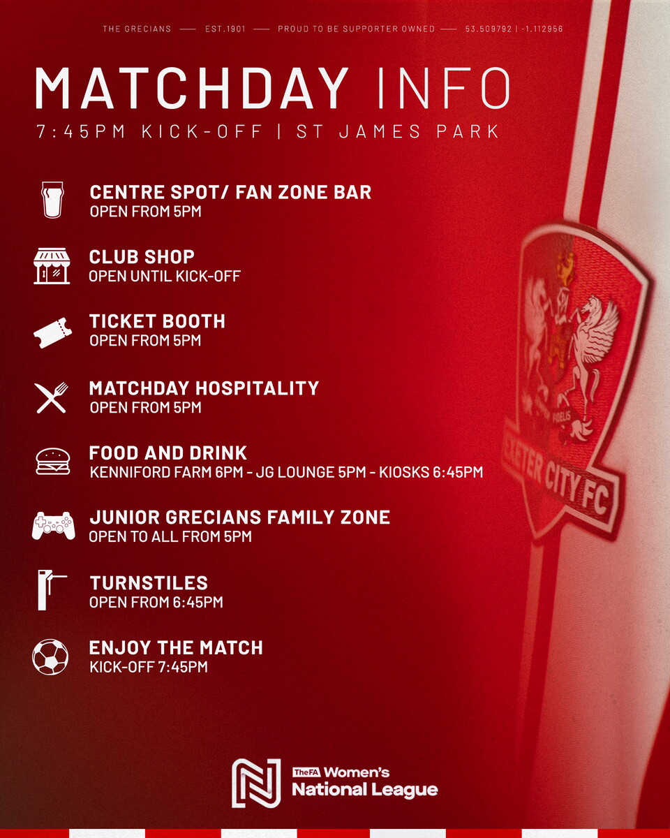 Matchday info argyle women