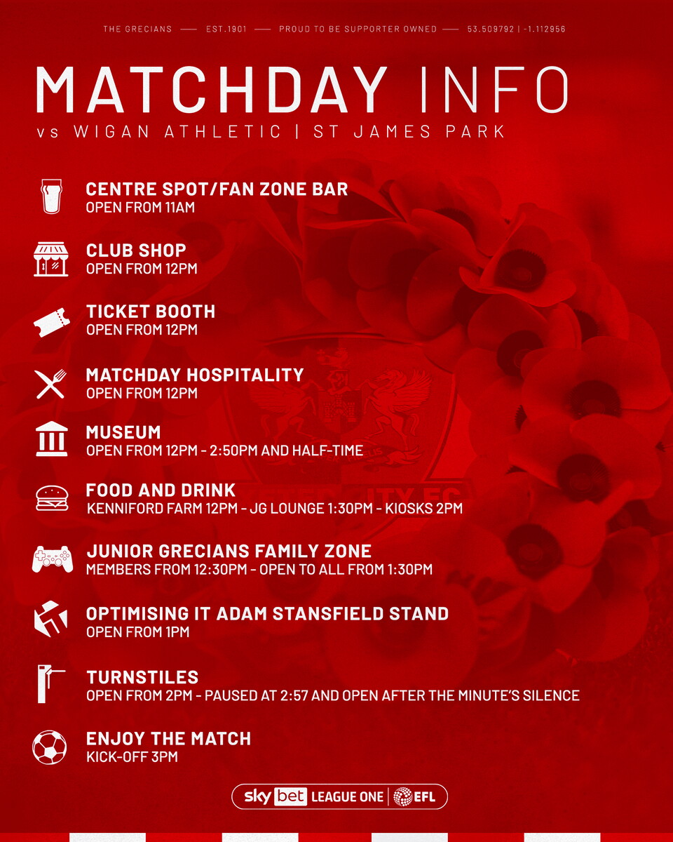 Matchday Timings Remembrance