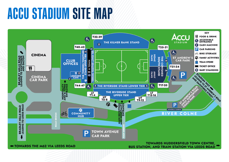 Huddersfield Town Stadium Map