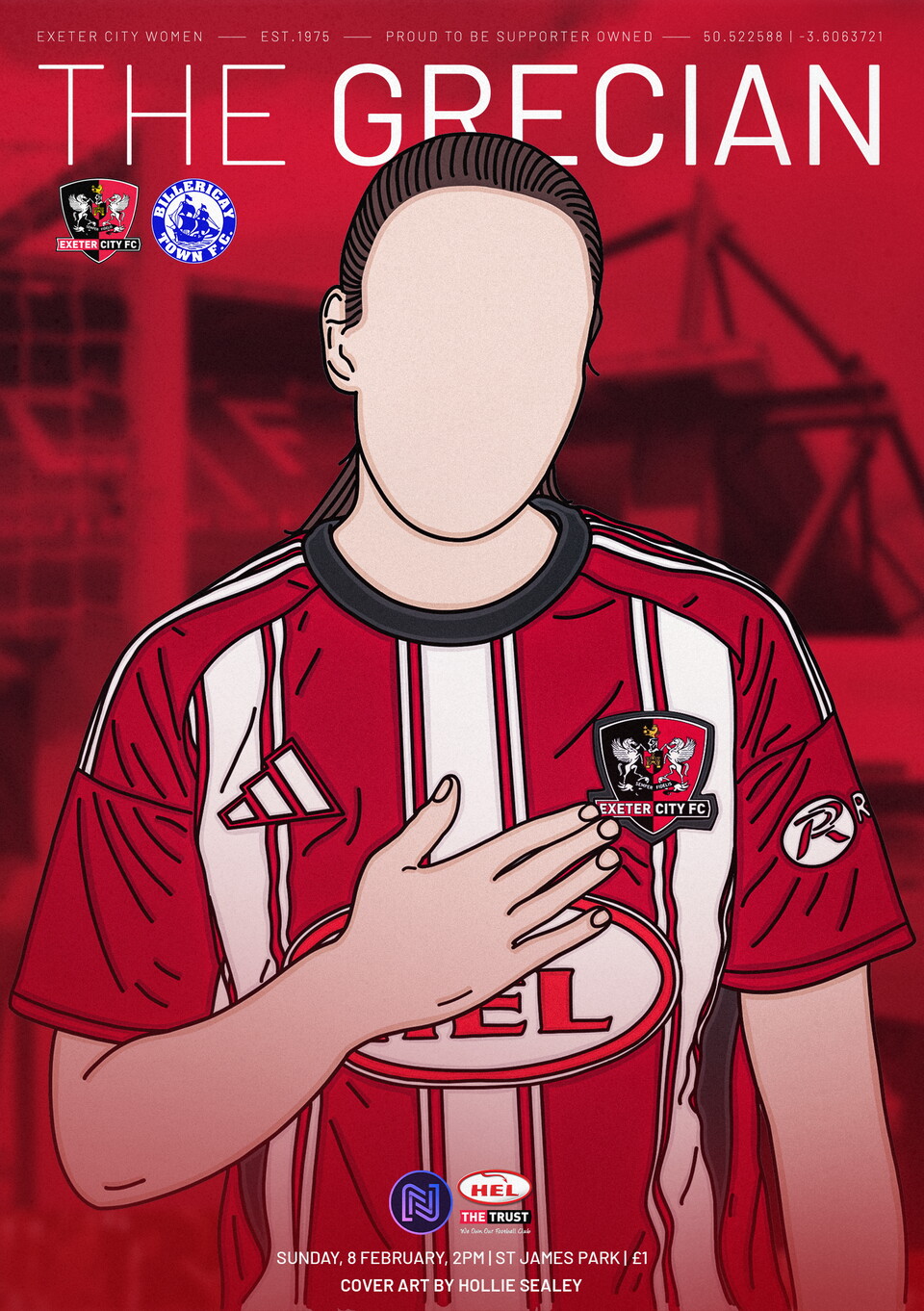 Emily Toogood on the cover of The Grecian