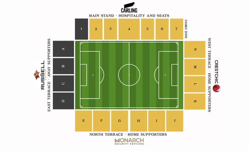 Burton Stadium Map