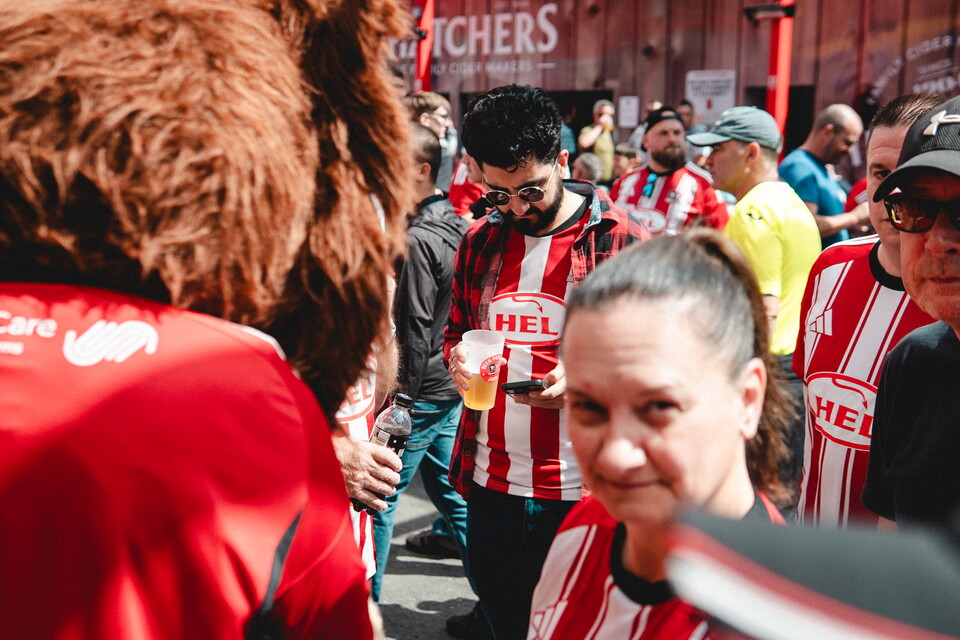 General view of the fan zone at St James Park