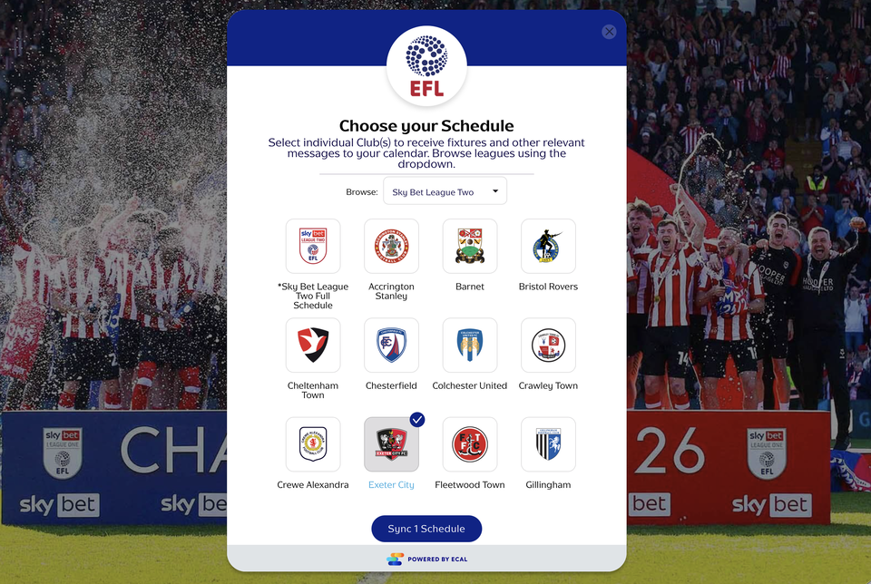 Sync Fixtures Screenshot