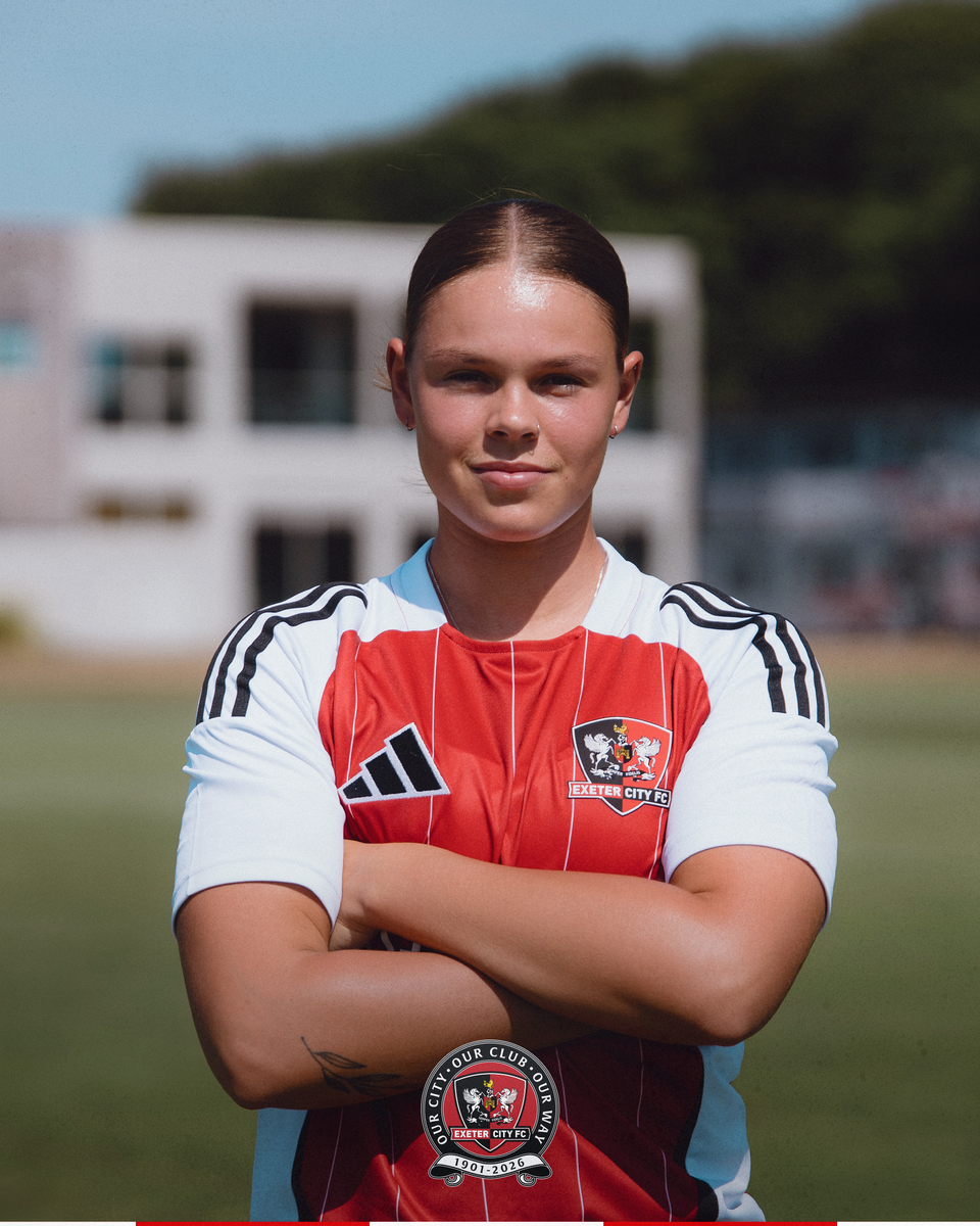 Image of Emily Pitman, outside at Exeter City's training ground