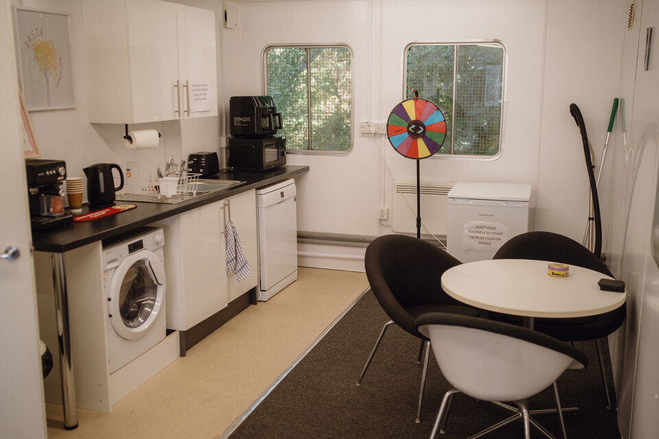 Image of the kitchen area in the new women's hub.