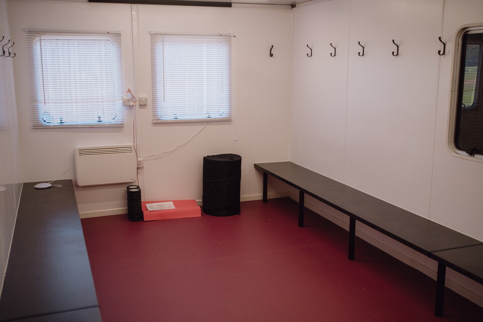 Image of the changing area in the new women's hub.