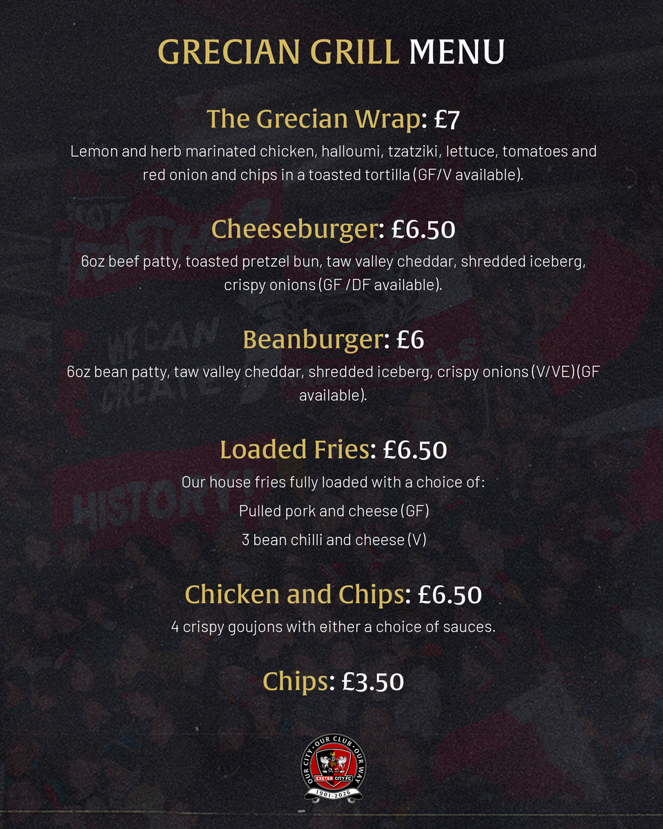 Grecian Grill menu