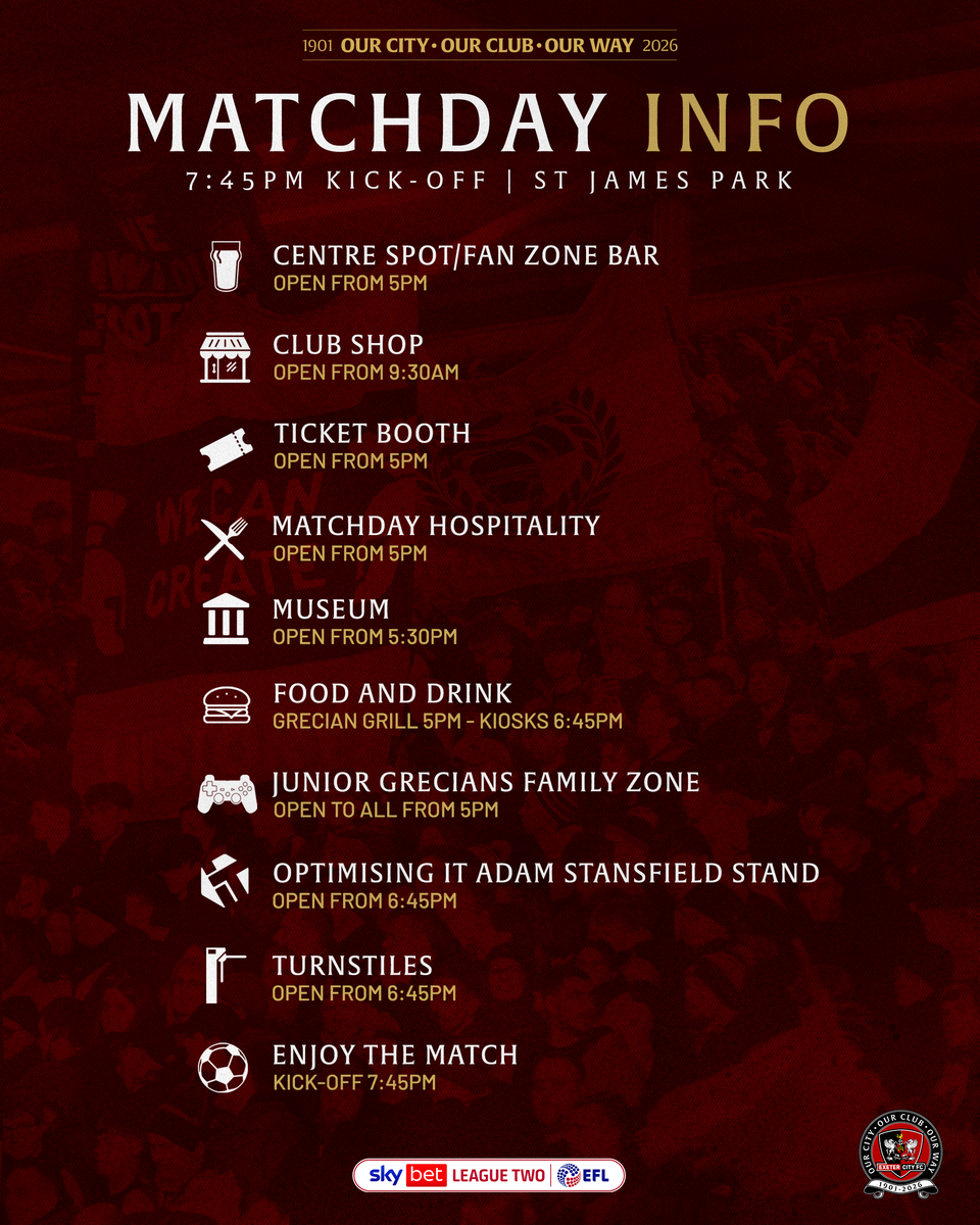 Timings for a 7:45pm kick-off at SJP