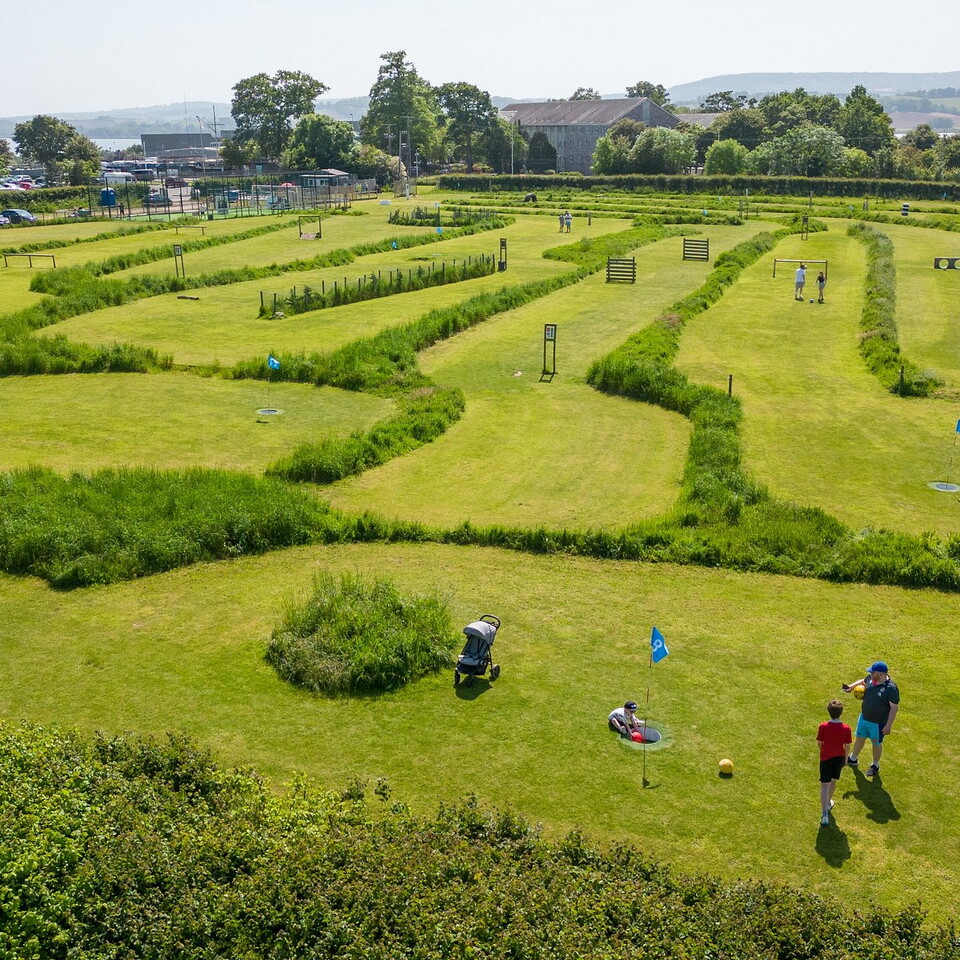 Overview of the course at Footgolf on the Exe