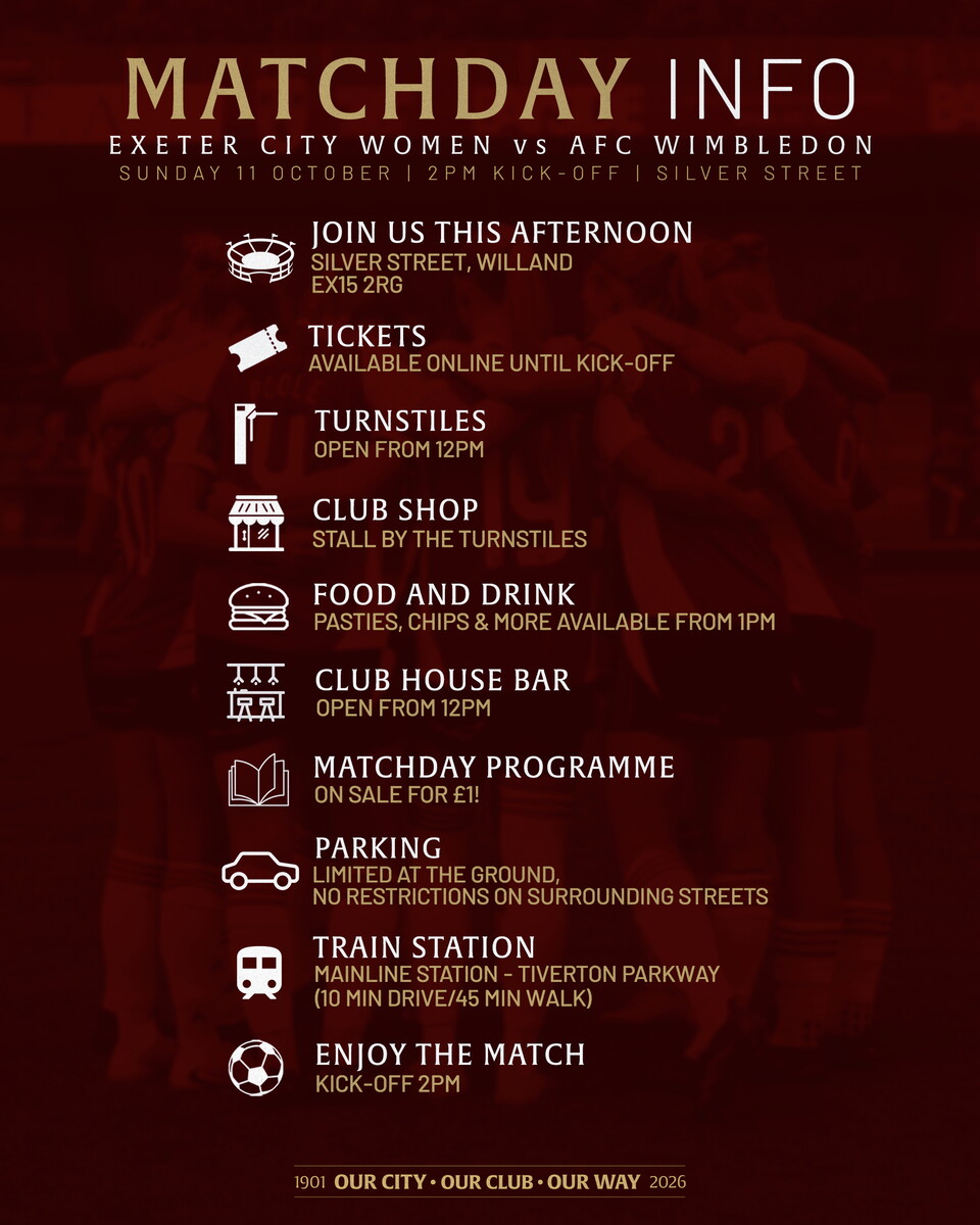 Match information for City vs AFC Wimbledon