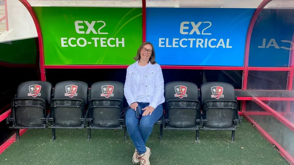 Reg Loram's granddaughter at the St James Park