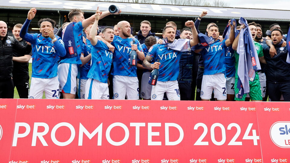Stockport celebrate promotion