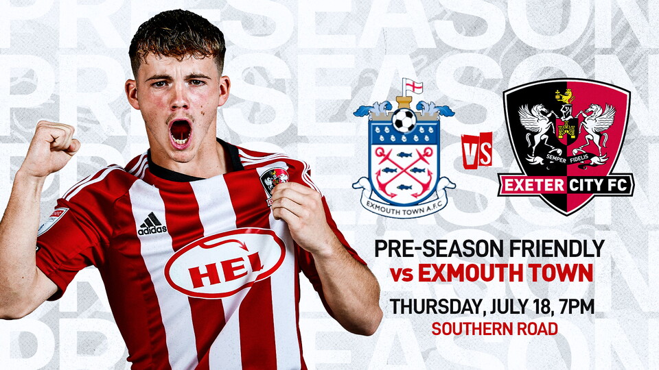 Advert for friendly match at Exmouth Town