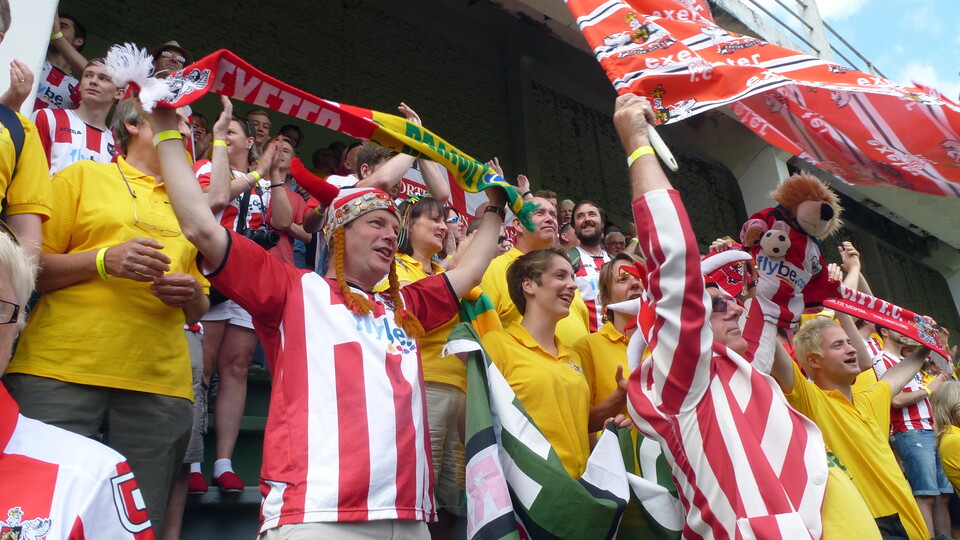 Exeter City fans in Brazil