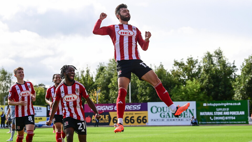 Reece Cole celebrates against Reading