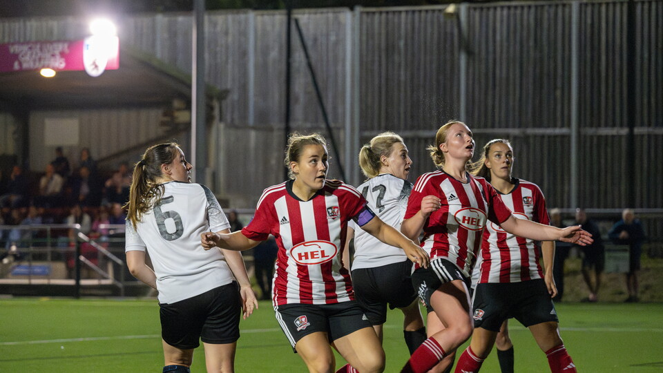 Match action from Exeter City Women v Portishead Town