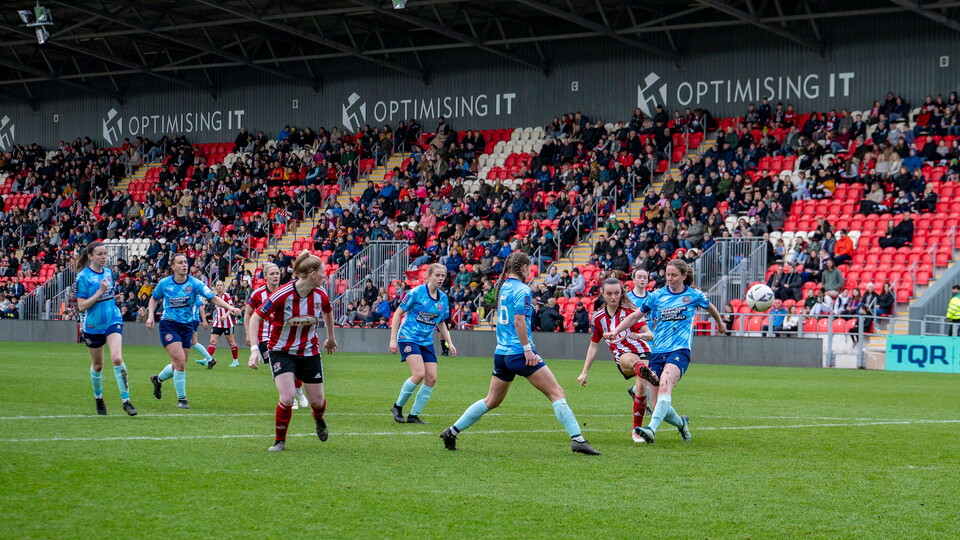 Match action from Exeter City Women v Maidenhead United Women