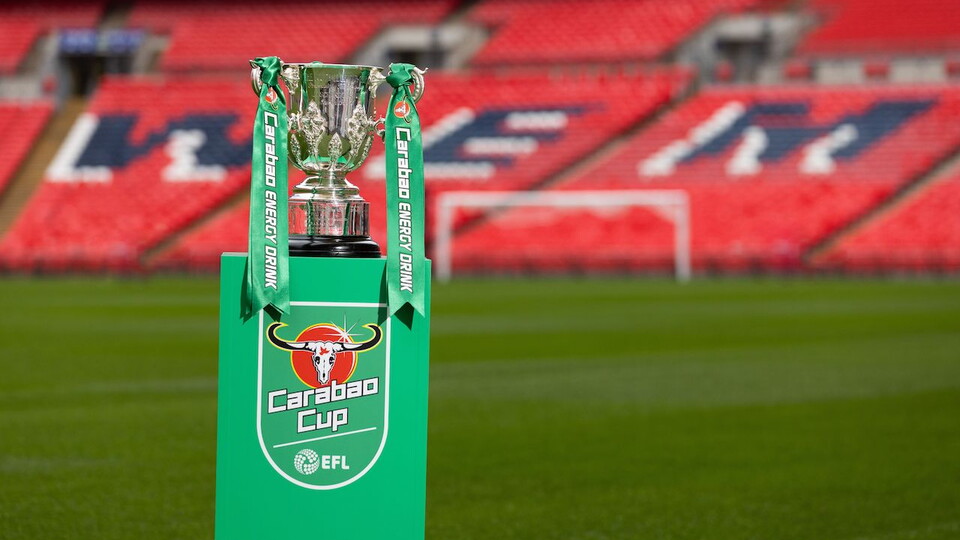 Carabao Cup trophy at Wembley