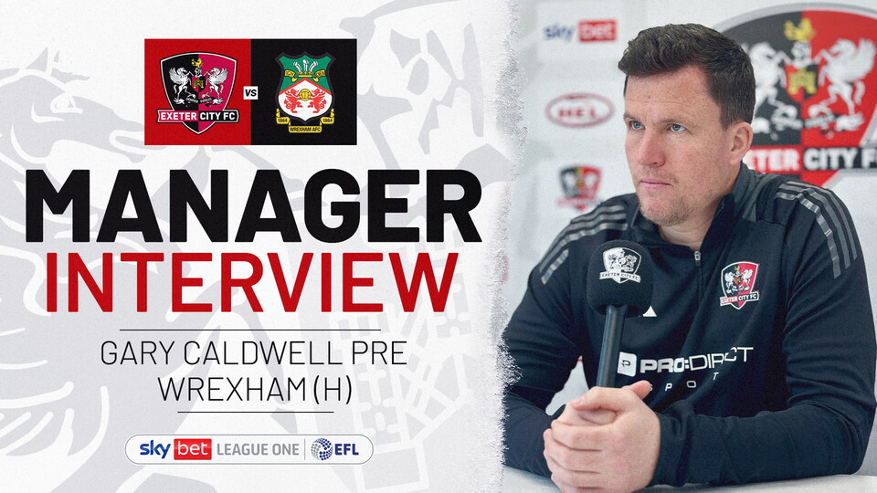 Gary Caldwell interview image for Wrexham match