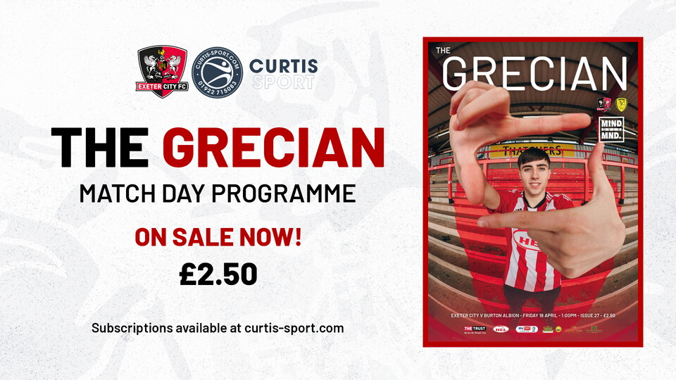 Match day programme promo image for Burton Albion match on Good Friday