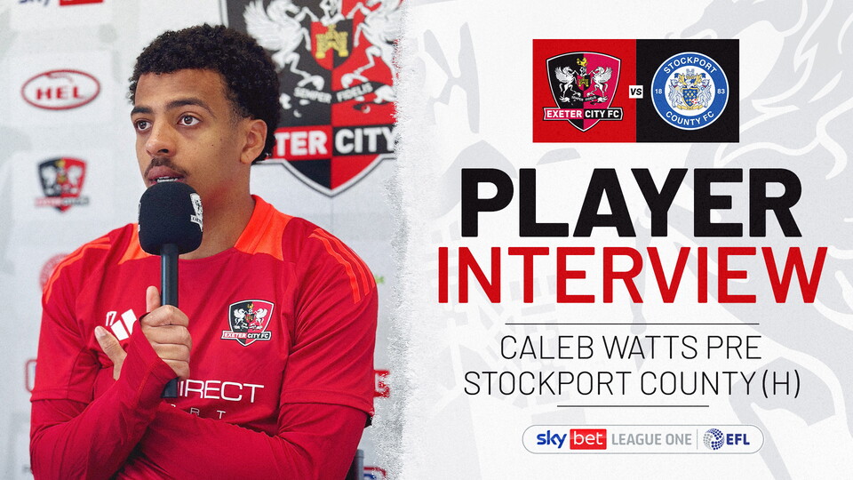 Caleb Watts pre Stockport interview image