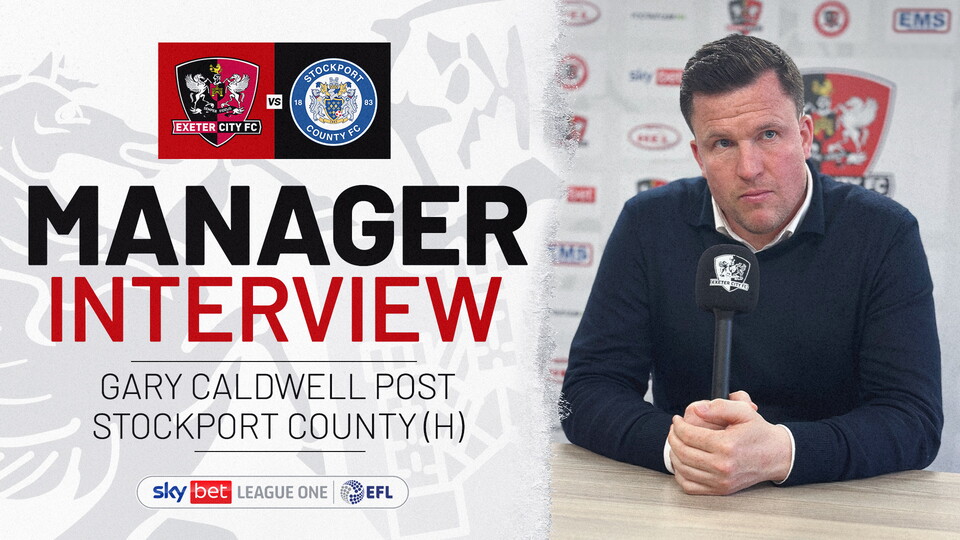 Gary Caldwell interview image post Stockport