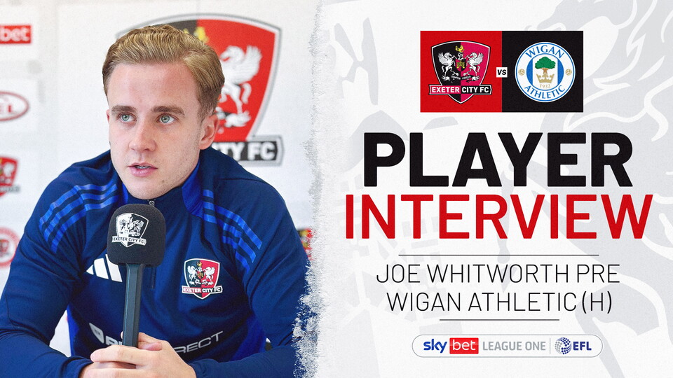 Joe Whitworth interview image ahead of Wigan Athletic match