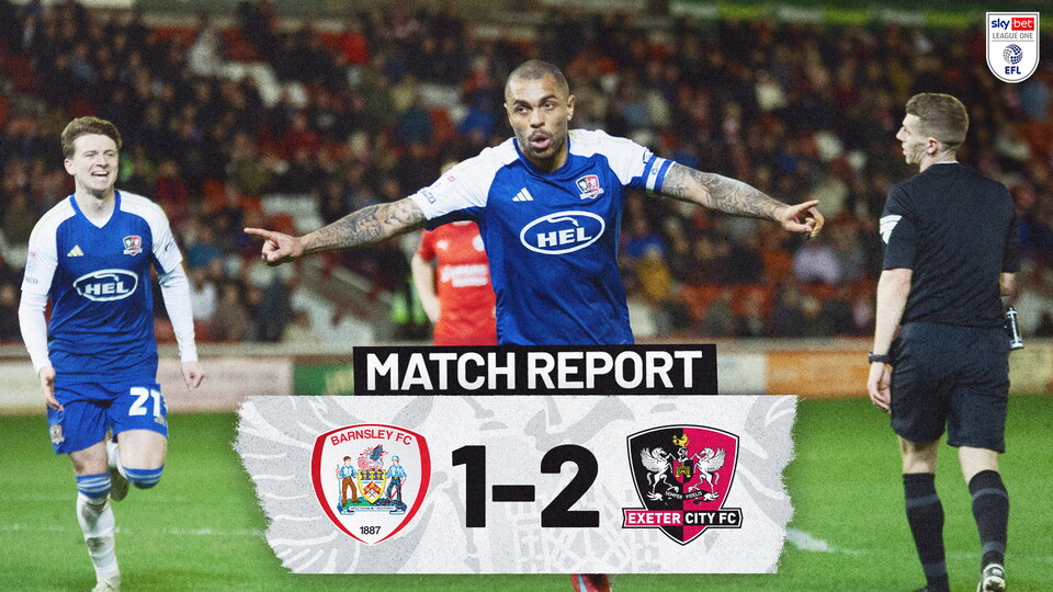 Barnsley 1 Exeter City 2 