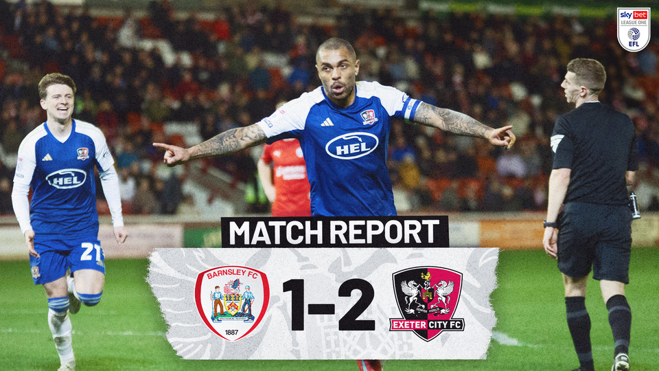 Barnsley 1 Exeter City 2 