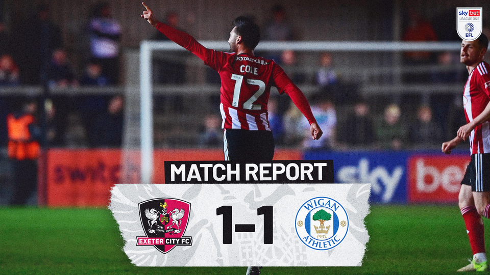 Match Report image for Exeter City 1-1 Wigan